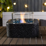 ZUN Tabletop Fire Pit with Glass Wind Guard W853P154499