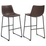 ZUN Brown and Black Armless Bar Stool B062P153515