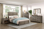 ZUN Rustic Gray Finish Bedroom Furniture 1pc Chest of 5 Drawers Planked Framing Wooden Storage Chest B011P183620