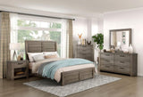 ZUN Rustic Style 1pc Gray Dresser of 6x Drawers Metal Hardware Wooden Bedroom Furniture B011P143958