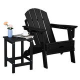 36*36*47cm Single Layer Square HDPE Side Table Black 05086135