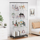 4 Tier Glass Display, Double Door Glass with Two Locks, Floor Standing Storage W1668P241906