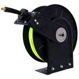 ZUN Retractable Air Hose Reel With 3/8" Inch x 50' Ft,Heavy Duty Steel Hose Reel Auto Rewind W46566958