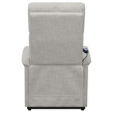 Beige Upholstered Power Lift Recliner with Wired Remote B062P145469
