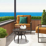 Cast Aluminum Outdoor Side Table, Anti-Rust Outdoor Round End Table, Patio Coffee Bistro Table for 65174540