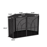 ZUN 47.24"Spacious Dog Cage with Tempered Glass, for Corner of Living Room, Hallway, Study and Other W757130162