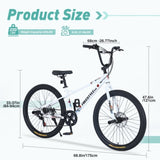 Freestyle Kids Bike Double Disc Brakes 26 Inch Children's Bicycle for Boys Girls Age 12 Years W1019124186