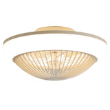 15 Inch RGB Dimmable Led Enclosed Ceiling Fan with Light Modern Bladeless 6 Speed Remote Control for 06607496