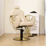 ZUN 360&deg; Swivel Reclining Salon Barber Chair with Heavy Duty Hydraulic Pump for Hair Stylists Home W676P187970