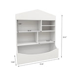 ZUN Multi-Functional 7 Shelf Bookcase, Storage Display, Rack, Organizer, White,14.37" D x 31.50" W W282104552