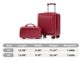 14"/20" 2 pcs/set in ABS Spinner Wheel Luggage, with Combination Lock and Front Opening Design, 14" 40167938