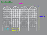 4 Pack Metal Garden Trellis 86.7" x 19.7" Rustproof Trellis for Climbing Plants Outdoor Flower W1586134247
