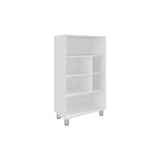 Bellagio 40" Tall Four-Tier Shelf Base Cabinet with 6 Cubbies White B070P254750