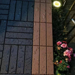 ZUN Plastic Interlocking Deck Tiles,44 Pack Patio Deck Tiles,12"x12" Square Waterproof Outdoor All W206P151693