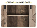 Toilet Cabinet has 2 Doors and Contains a 2-Tiered Bathroom cabinet with Side Storage Rack and 76264516