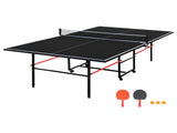 9ft Mid-Size Tennis Foldable & Portable Ping Pong Set for Indoor Games with Net, 2 W1408P385457
