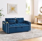 ZUN 55.51 inch versatile foldable sofa bed in 3 lengths, modern sofa sofa sofa velvet pull-out bed, W2353P205655