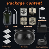 Halloween Floating Potion Bottle Decor with Witch Cauldron - 2-in-1 USB-Powered Green Mist Maker & 4 14688364