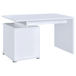 ZUN White 2-Drawer Reversible Office Desk B062P153861