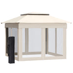 ZUN 11' x 11' Pop Up Canopy, Outdoor Patio Gazebo Shelter with Removable Zipper Netting, Instant Event W2225141507