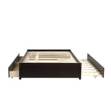 FULL BED WITH TWIN SIZE TRUNDLE AND TWO DRAWERS FOR ESPRESSO COLOR W69732768
