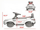 White 2-in-1 6V Battery-Powered Electric Ride-on Car with Sliding Mechanism Headlights Music Horn 06183027