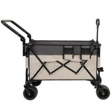 Multi-Functional Push-Pull Folding Wagon Cart with Rotating Handle & 360&deg All-Terrain Wheels W2932P289381