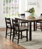 Dining Chairs Padded Fabric Seat Set of 2pc Side Chair Ladder Back Kitchen Dining Room Espresso B011P291549