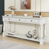Console Table 63" Long Console Table with Drawers and Shelf for Entryway, Hallway, Living Room 75394692