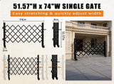 Foldable Security Gate, Expandable Safety Barrier with 360&deg Swivel Casters Lockable Design, 75545605