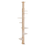 9' Adjustable Height Floor-to-Ceiling Cat Tree, Multi-Level Cat Vertical Cat Condo, Cat Climbing W2181P156876