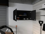 Black Wengue 2-Door Rectangle Wall Cabinet B06280347