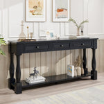 ZUN Console Table 63" Long Console Table with Drawers and Shelf for Entryway, Hallway, Living Room 84320608