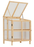 2 Tier Foldable Cold Frame Greenhouse, Portable Wooden Greenhouse Garden Cold Frame Raised Planter W2831P241974