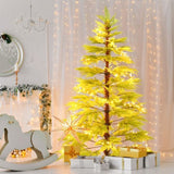 ZUN 6ft Artificial Christmas with 300 LED Lights and 600 Branch Tips, Imitation Cypress Leaf Xmas N710P181792F