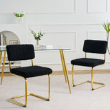 Modern simple light luxury dining Black home bedroom stool back dressing student desk W210131947