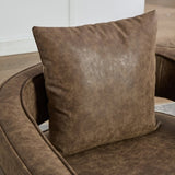 29.1"W Swivel Accent Open Back Barrel Chair Modern Comfy Sofa Chair With Weathered Base For Nursery W1298P241828