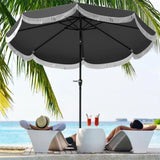 8.8FT Elegance Patio Umbrella, UPF 30 Outdoor Market Umbrella with 8 Ribs, Push Button 13271940