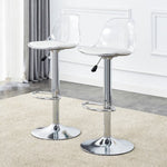 ZUN Modern minimalist bar chairs and bar stools. Can rotate 360 &deg; and adjust lifting. PET backrest and W1151P172644