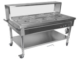 6-Pan Commercial Food Warmer with Dividers, Professional Buffet Catering Food Warmer, Electric Steam 85031042