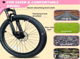 24 Inch Youth Mountain Bike with 7 Speeds & Front Suspension Durable Steel Frame, Alloy Rims & Disc W709P463455