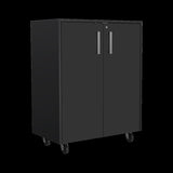 ZUN Lewis Storage Cabinet Base, Four Caster, Double Door Cabinet, Two Interior Shelves B128P148926