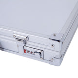45*25*7.5cm Aluminum New Framed Locking Gun Pistol HandGun Lock Box Hard Storage Carry Case Silver 84542987