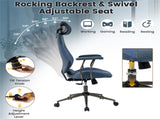Blue Color Blocking Office Chair with 2D Adjustable Headrest, Ergonomic High-Back Desk Chair 330 lbs 26628182