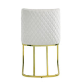 ZUN ACME Zazie Side Chair, Beige Velvet & Gold Finish DN02232