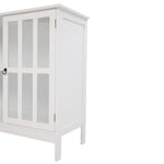 ZUN FCH Transparent Double Door Side Cabinet White 44876940