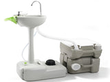 5 Gallon Upgrade Portable RV Toilet with Matching White Lid Ring Waste 83678681