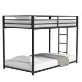 Adam Sturdy Twin over Twin Bunk Bed Metal Black for Kids and Adult, Low Profile Twin over twin bunk B083P152996