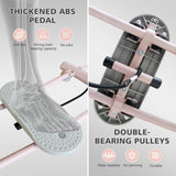 Ski Machine Foldable, Simulated Ski Trainer with 4-Level Adjustable Non-Slip Pedal Armrest, Pelvic 39500112