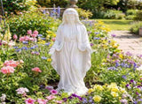 29.5" Virgin Mary Statue Handcrafted Religious Garden Sculpture for Outdoor Patio Lawn 37198699